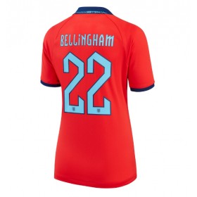 Damen Fußballbekleidung England Jude Bellingham #22 Auswärtstrikot WM 2022 Kurzarm